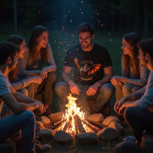 Epische Vuurdraak "Rijs Uit De As" Fantasy T-shirt
