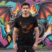 Epische Vuurdraak "Rijs Uit De As" Fantasy T-shirt