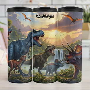 Epische waterval zonsondergang Dinosaur Valley Thermosbeker