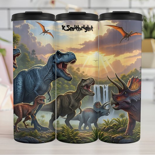 Epische waterval zonsondergang Dinosaur Valley Thermosbeker