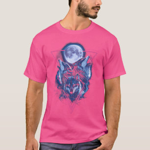 Epische wolven huilen naar de wolf van de maan in t-shirt