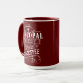 Episcopaalse priester, aangedreven door God en kof Mok (Voorkant links)