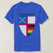 Episcopal Church Shield with 8 Colours Rainbow Pri T-shirt (Design voorkant)