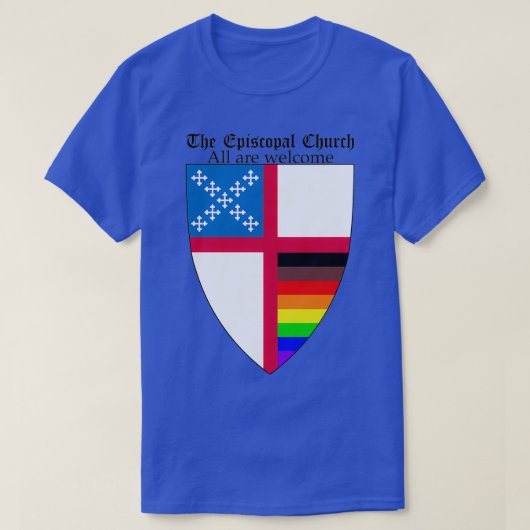 Episcopal Church Shield with 8 Colours Rainbow Pri T-shirt (Design voorkant)