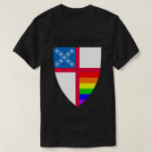 Episcopal Church Shield with Rainbow Pride Horizon T-shirt (Design voorkant)