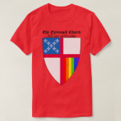Episcopal Church Shield with Rainbow Pride Vertica T-shirt (Design voorkant)