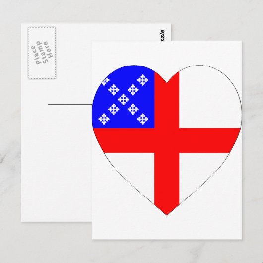 Episcopal Flag Heart Briefkaart (Voorkant / Achterkant)