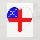Episcopal Flag Heart Briefkaart (Voorkant)