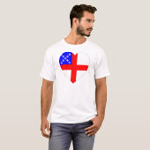 Episcopal Flag Heart T-shirt (Voorkant volledig)