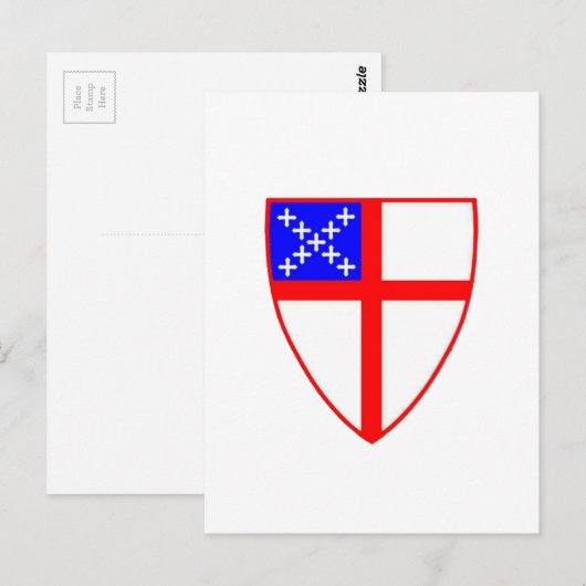 Episcopal Shield Briefkaart (Voorkant / Achterkant)