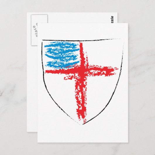 Episcopal Shield Briefkaart (Voorkant / Achterkant)