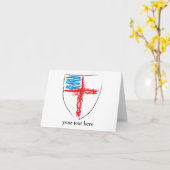 Episcopal Shield Notecard Kaart (Gele Bloem)