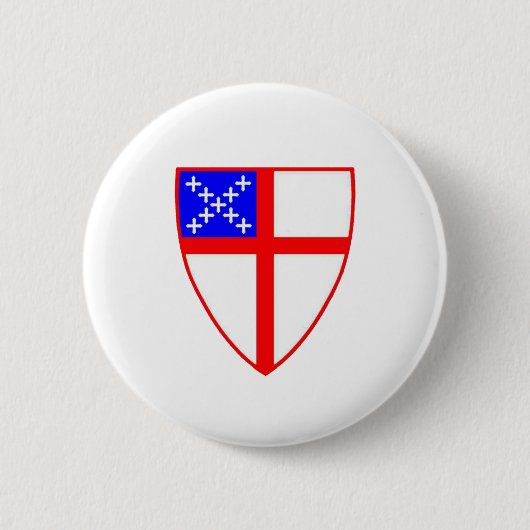 Episcopal Shield Ronde Button 5,7 Cm (Voorkant)