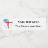 Episcopal Shield Waterfles Etiket (Enkel label)
