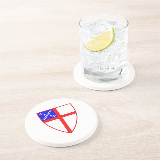 Episcopal Shield Zandsteen Onderzetter (Zijkant)