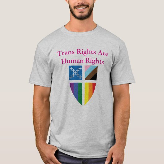 Episcopal Trans Rights Are Human Rights  T-shirt (Voorkant)