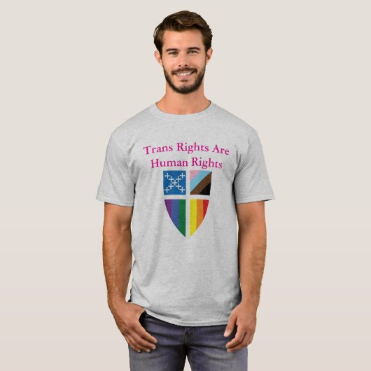 Episcopal Trans Rights Are Human Rights T-shirt (Voorkant volledig)