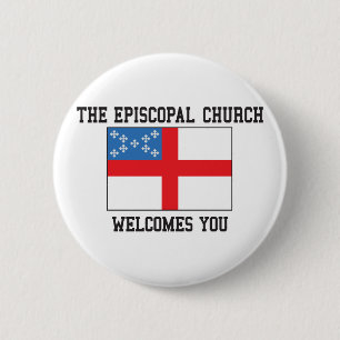 Episcopale kerk ronde button 5,7 cm