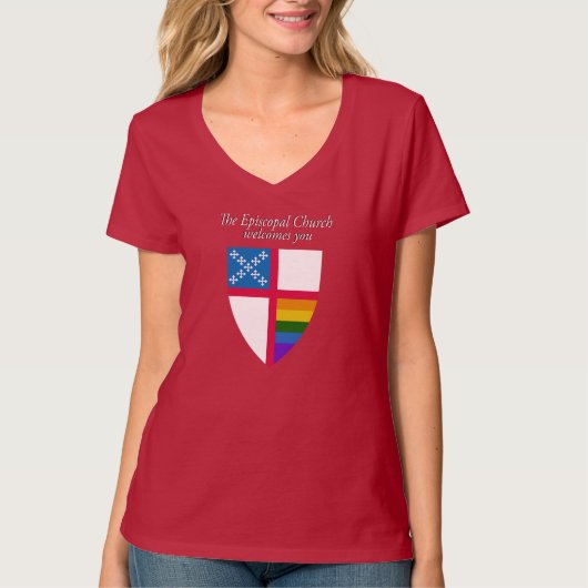 Episcopale kerk verwelkomt LGBTQ T-shirt (Voorkant)