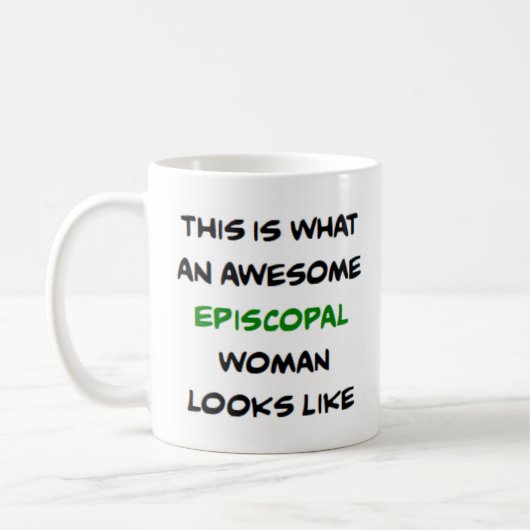 episcopale vrouw, geweldig koffiemok (Links)
