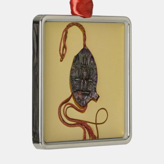 Episcopale zeehond van Anthony Beck Metalen Ornament (Rechts)