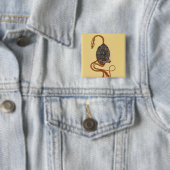 Episcopale zeehond van Anthony Beck Vierkante Button 5,1 Cm (In situ)