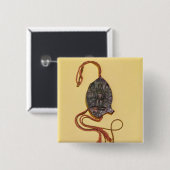 Episcopale zeehond van Anthony Beck Vierkante Button 5,1 Cm (Voorkant /achterkant)