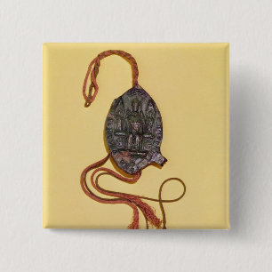 Episcopale zeehond van Anthony Beck Vierkante Button 5,1 Cm