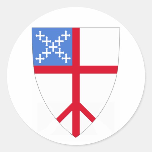 Episcopalen voor vrede in de hele kerk ronde sticker (Voorkant)