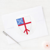 Episcopalen voor vrede in de hele kerk ronde sticker (Envelop)