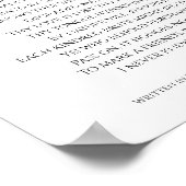 Epitaph aan een hond, Lord Byron Poem Poster (Hoek)