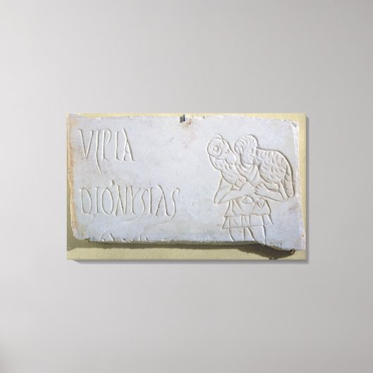 Epitaph met een opluchting van de Good Shepherd Canvas Afdruk (Voorkant)