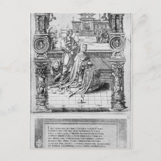 Epitaph van Margaret of Austria Briefkaart (Voorkant)