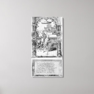 Epitaph van Margaret of Austria Canvas Afdruk
