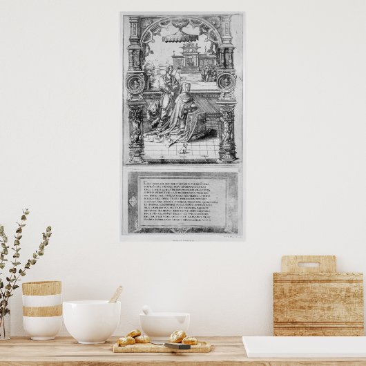 Epitaph van Margaret of Austria Poster (Keuken)