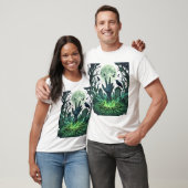 Epitapip Zombie Hand Volle Maan Kerkhof T-shirt (Unisex)