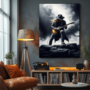 Epitisch Rockgitarist Rookeffect Poster