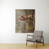 Epitische fantasieboogschutter in betoverd bos wandkleed (In situ)