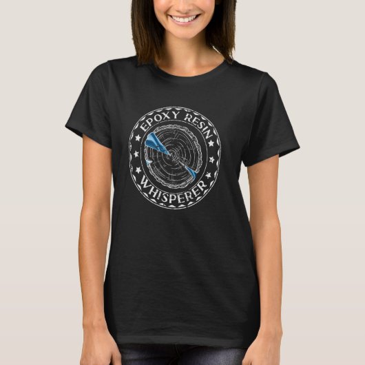 Epoxyhars Fluisteraar Houtbewerking Epoxy Kunst T-shirt (Voorkant)
