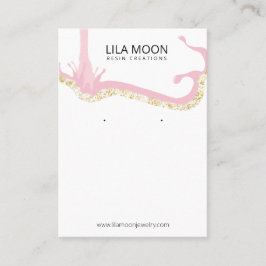 Epoxyhars oorbel Kaarten Visitekaartje