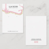 Epoxyhars oorbel Kaarten Visitekaartje (Voorkant / Achterkant)