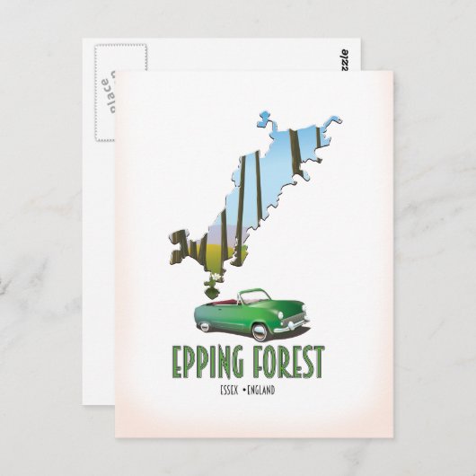 Epping Forest Essex England kaart (Voorkant / Achterkant)