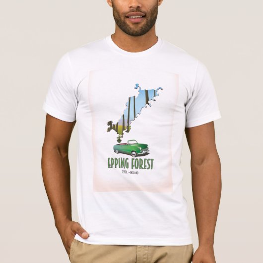 Epping Forest Essex England kaart T-shirt (Voorkant)