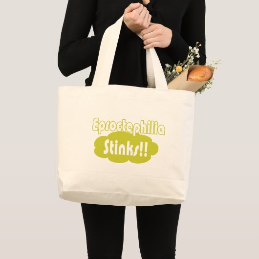 Eproctophilia Stinks! Grote Tote Bag (Voorkant (product))