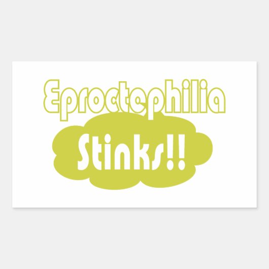 Eproctophilia Stinks! Rechthoekige Sticker (Voorkant)