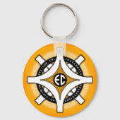 Epsilon Chi Gold Background Sleutelhanger (Voorkant)