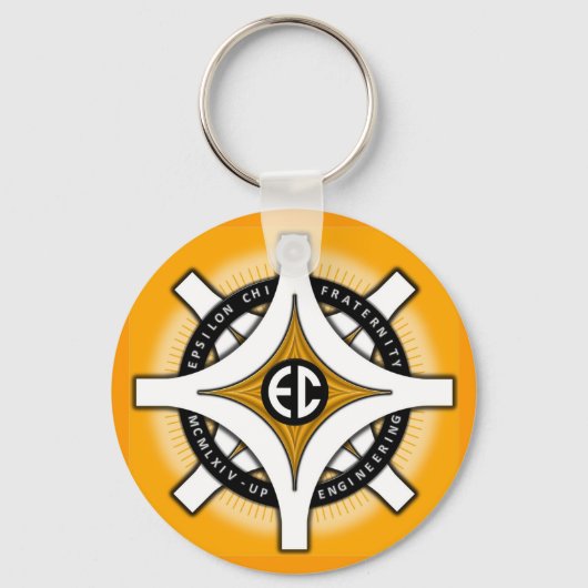 Epsilon Chi Gold Background Sleutelhanger (Voorkant)