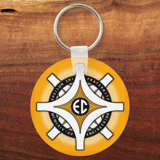 Epsilon Chi Gold Background Sleutelhanger (Voorkant)