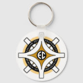 Epsilon Chi White Background Sleutelhanger (Voorkant)
