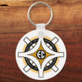 Epsilon Chi White Background Sleutelhanger (Voorkant)